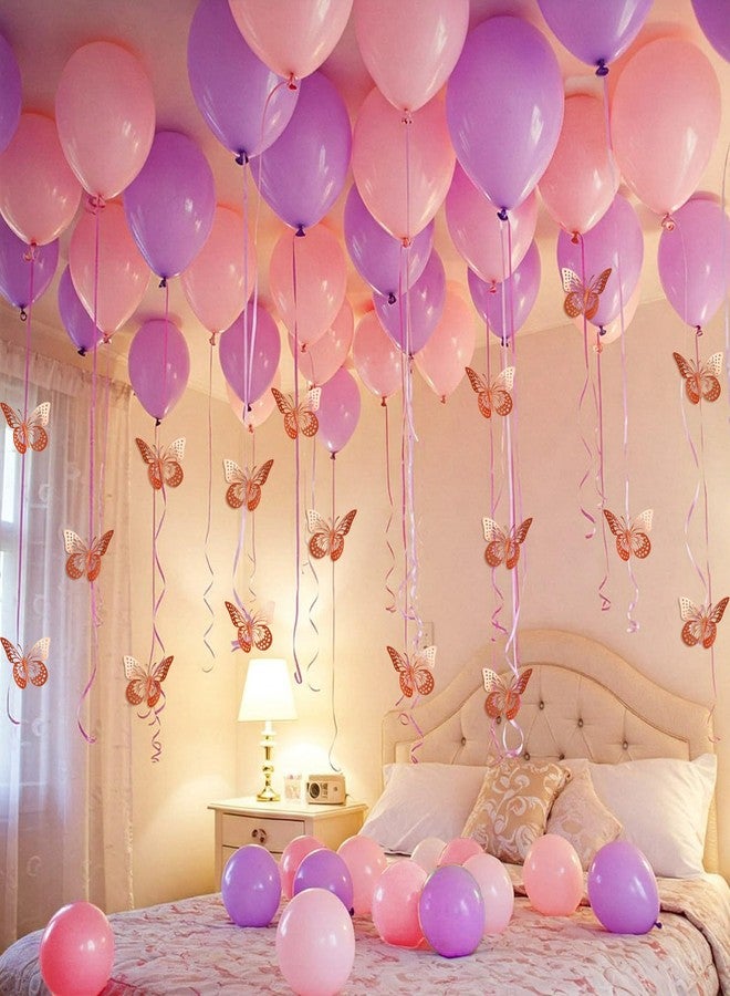 SpecialYou.in Special You Butterfly Theme Birthday Decoration Kit with Purple & Pink Balloons for Birthday Decoration Items, Pastel Balloons for Decoration Items for Birthday Decor, Balloon Decoration Kit -67 Pcs - Image 1